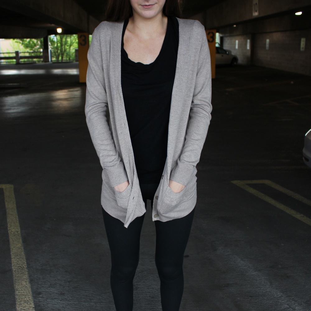 Old Navy Long Thin Tan Cardigan